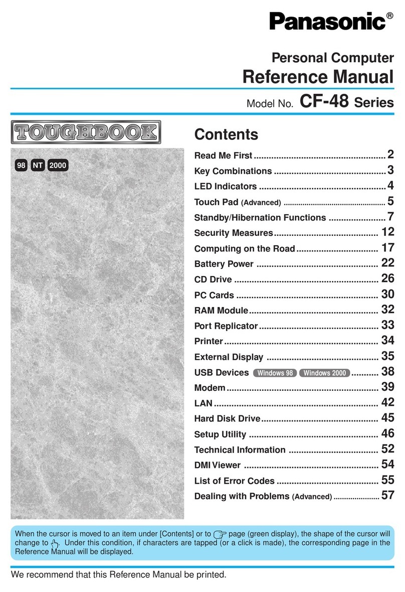 Panasonic Toughbook CF-48 Series User manual Panasonic Toughbook CF-48 Series User manual