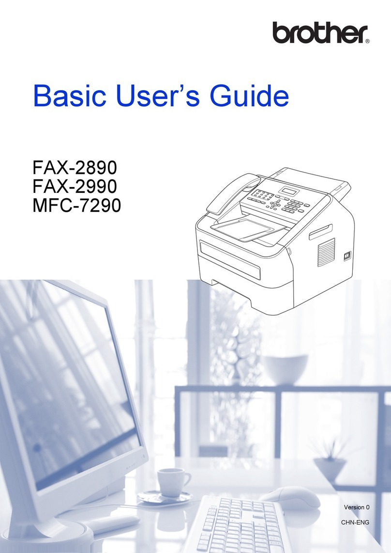 Brother FAX-2890 Operating and maintenance manual