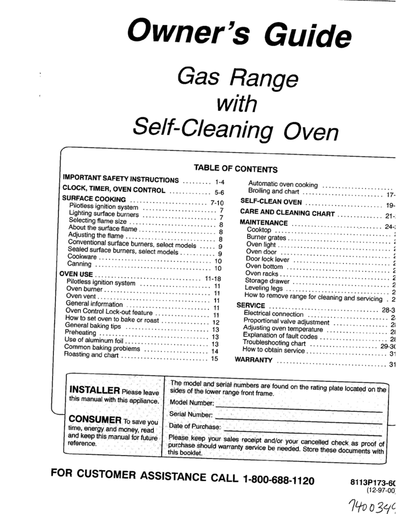 Whirlpool CGR3520ADH owner's guide