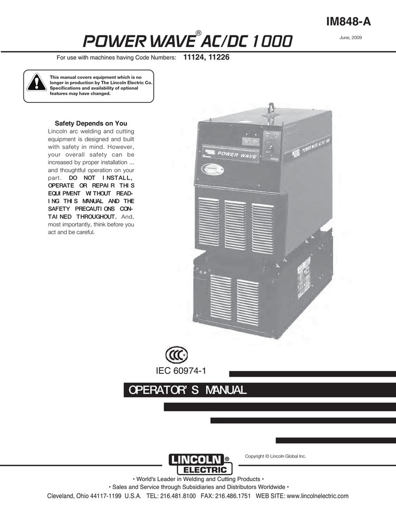 Lincoln Electric Power Wave AC/DC 1000 Operator's manual