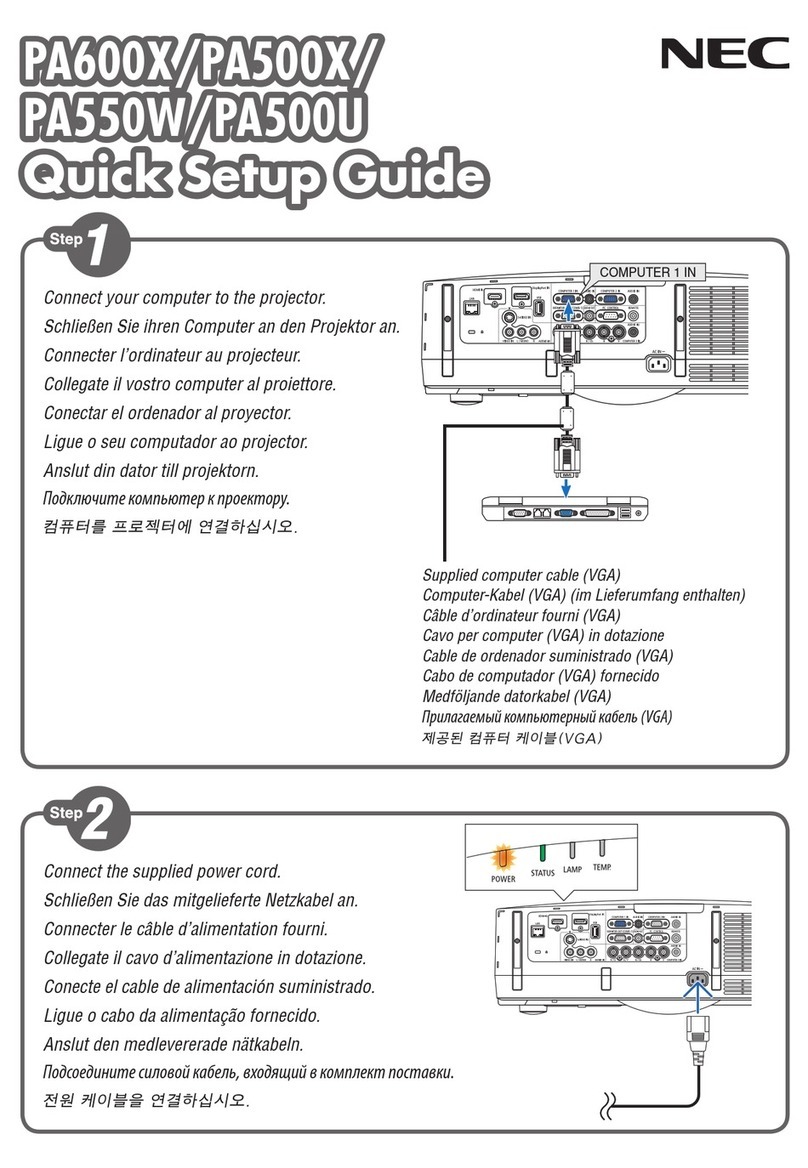 NEC PA600X Series User manual