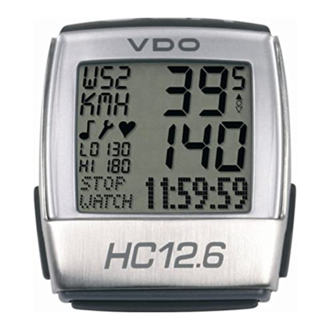 VDO Cyclecomputing HC12.6 User manual