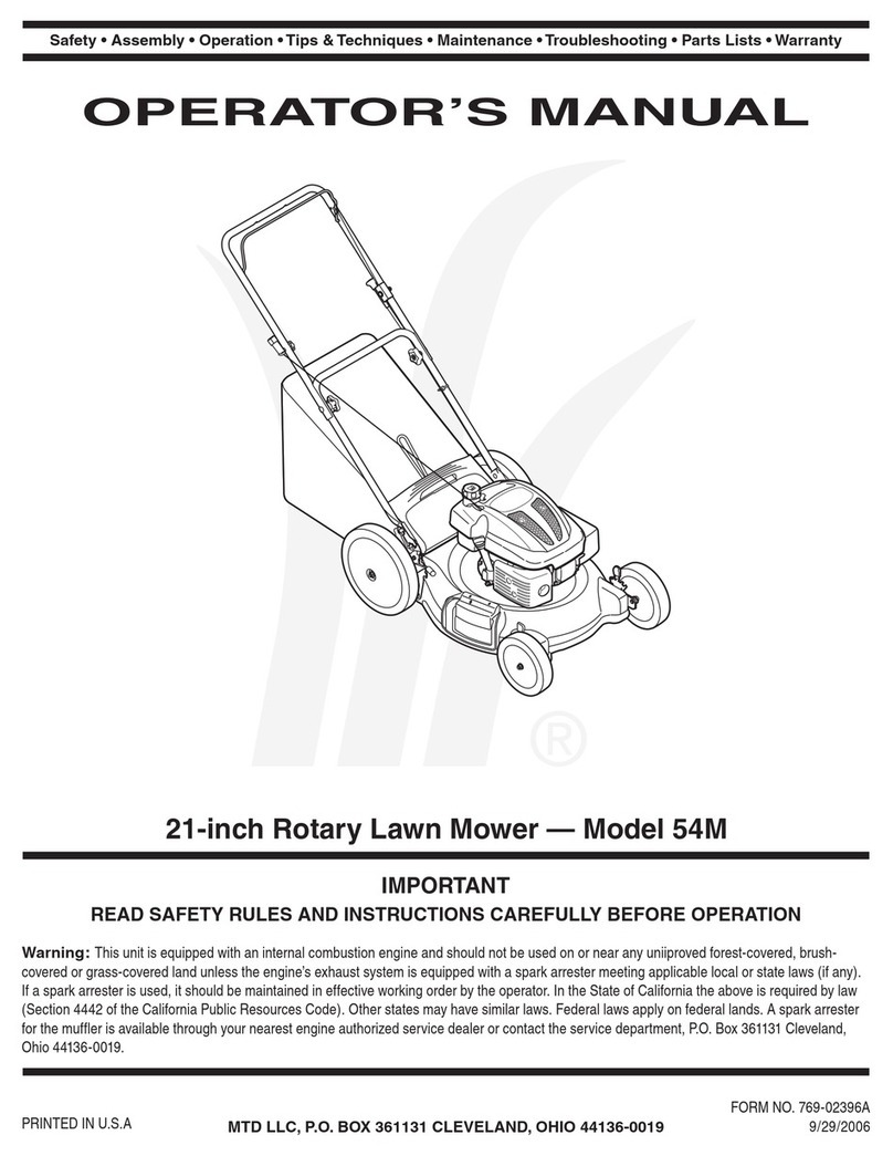MTD 54M Series Operator's manual