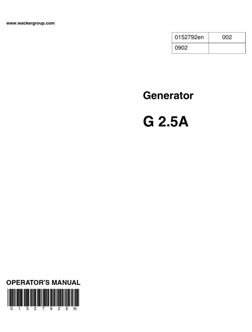 Wacker Neuson G2.5A User manual