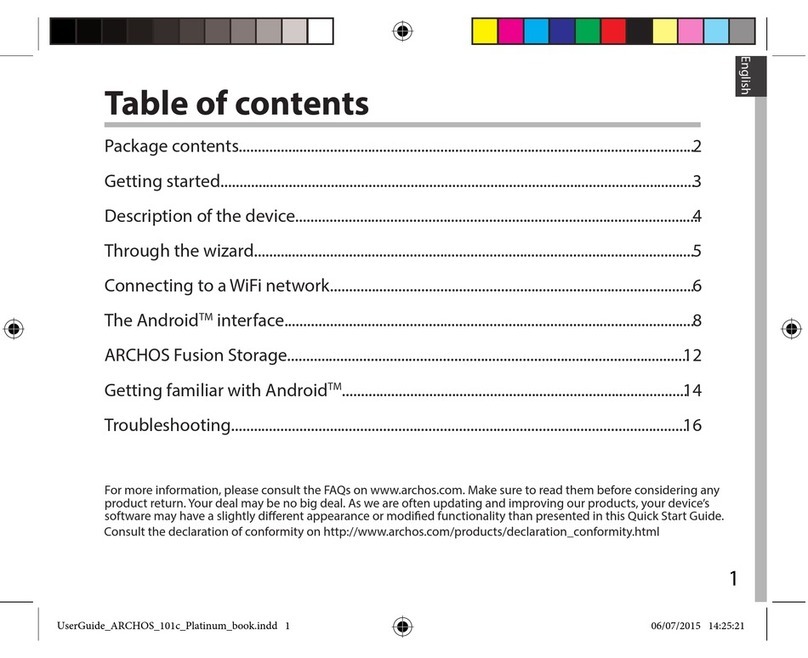 Archos 101c Platinum user manual