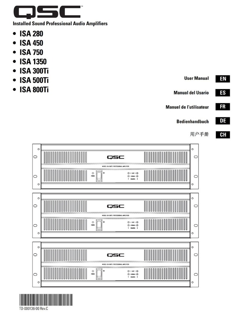 QSC ISA 280 user manual