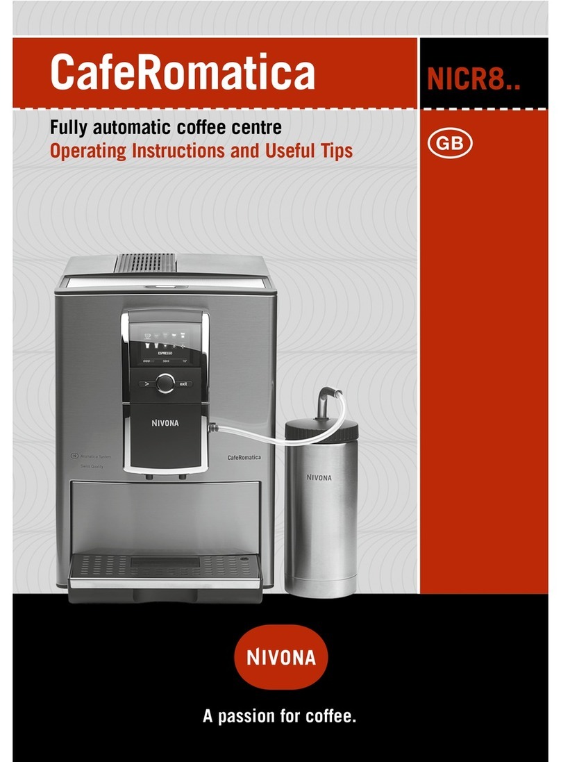 Nivona caferomatica NICR8 series operating instructions