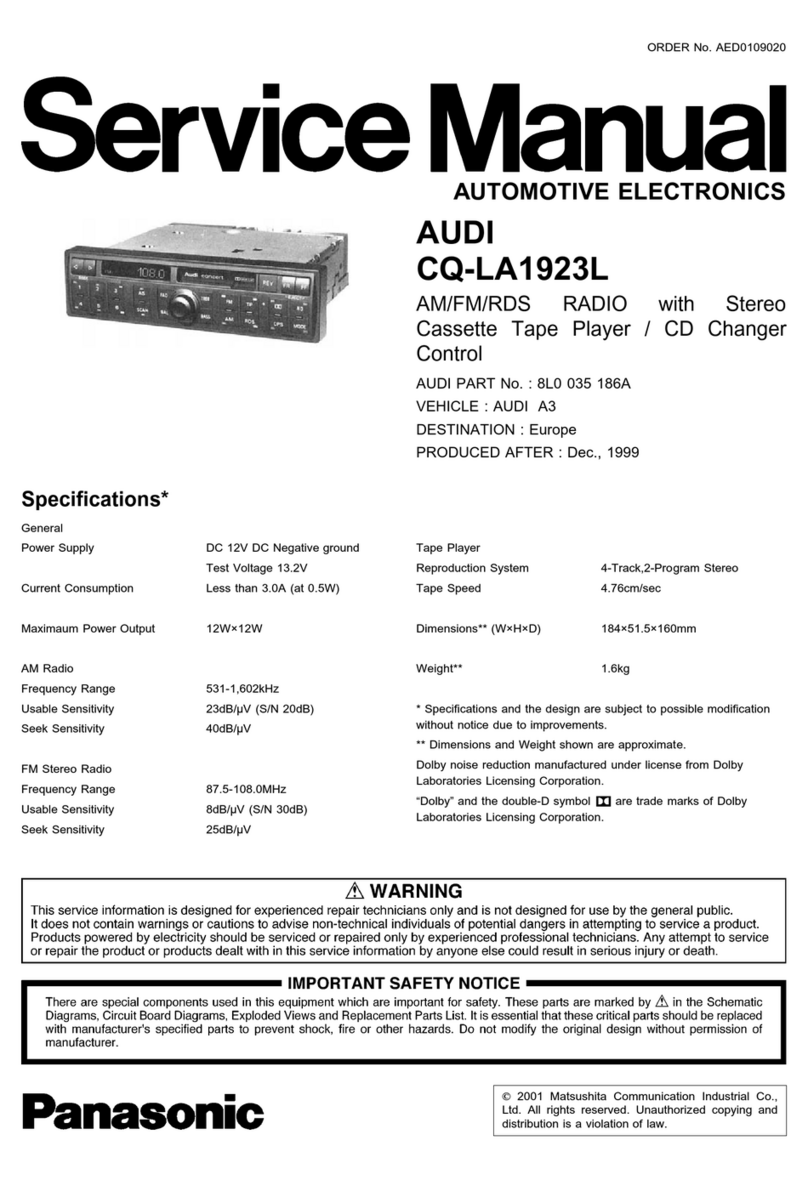 Panasonic CQ-LA1923L Building instructions