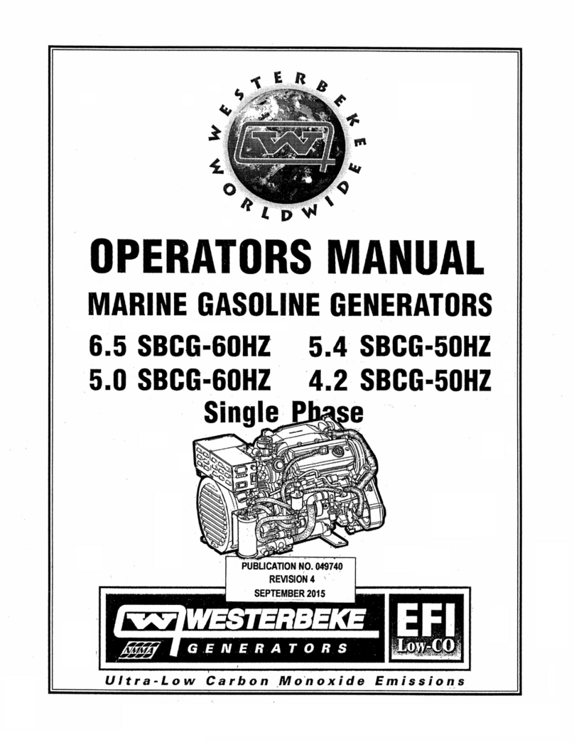 Westerbeke 6.5 SBCG-60HZ Operator's manual