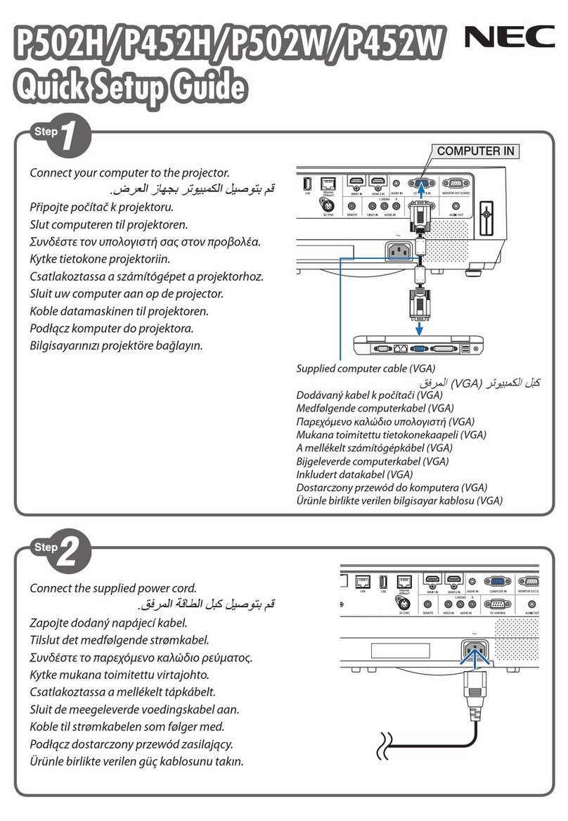 NEC P502H User manual NEC P502H User manual