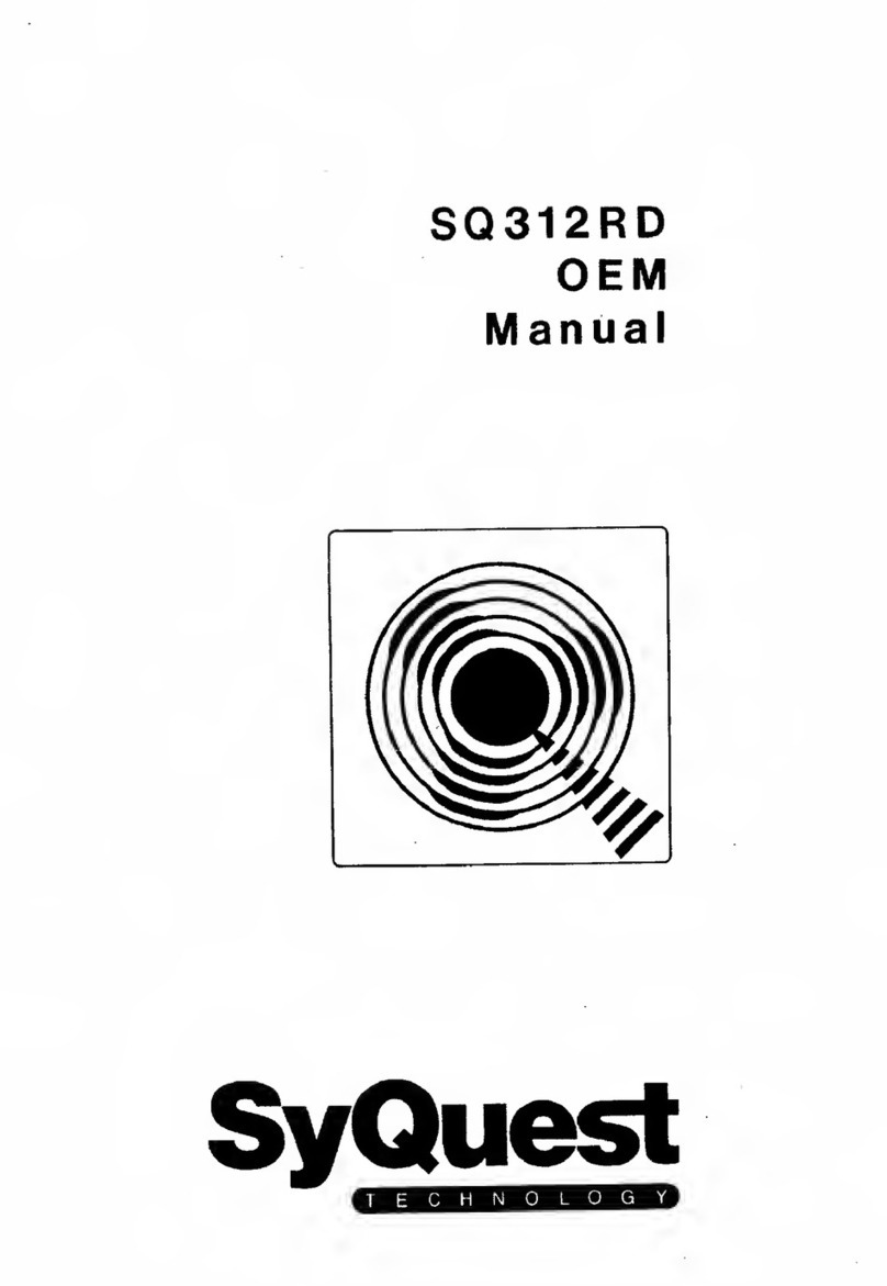 SyQuest SQ312RD Oem manual
