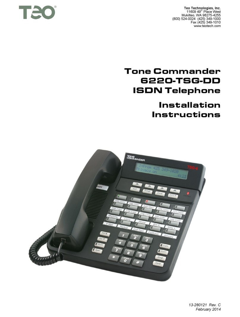 Teo 6220-TSG-DD installation instructions