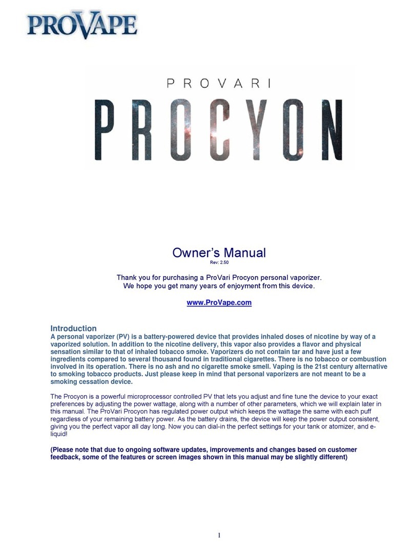 Provape PROCYON owner's manual