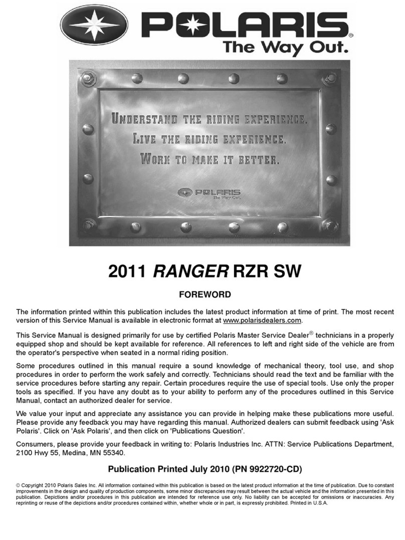 Polaris Ranger RZR SW User manual Polaris Ranger RZR SW User manual