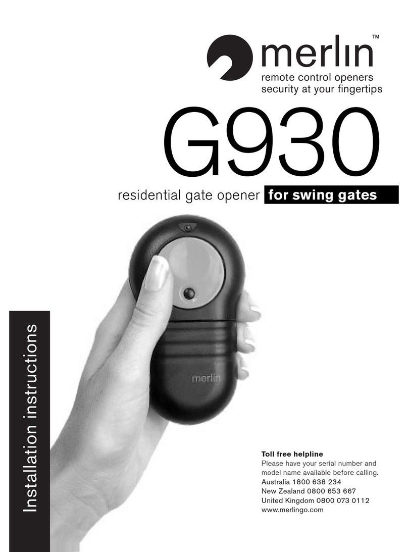 Merlin G930 installation instructions