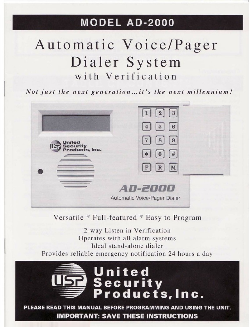 United Security Products AD-2000 User manual