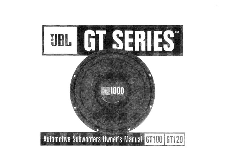 JBL GT series owner's manual