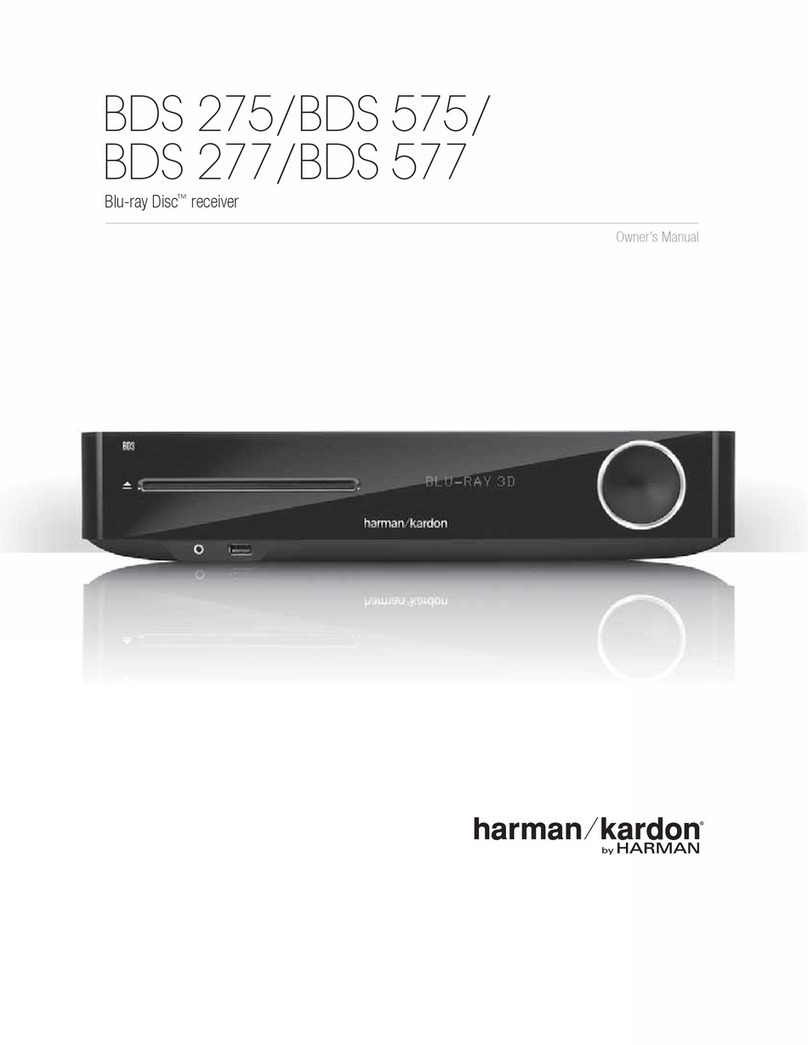 Harman Kardon BDS 275 owner's manual