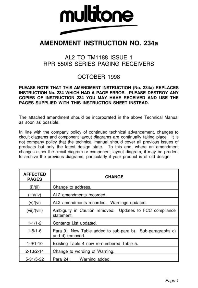 Multitone RPR 551IS Technical manual