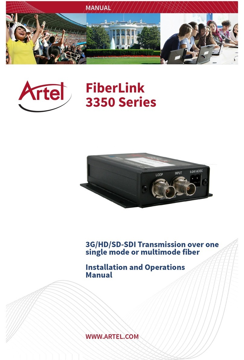 Artel FiberLink 3350 Series Installation and operation manual