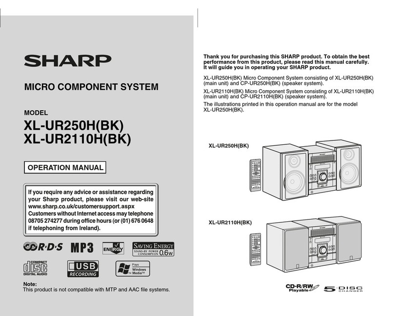 Sharp XL-UR250H User manual
