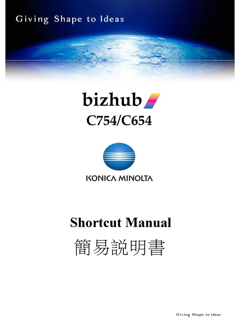 Konica Minolta bizhub C754 Shortcut manual