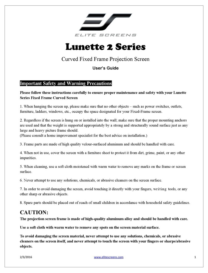 Elite Screens Lunette 2 Series User manual