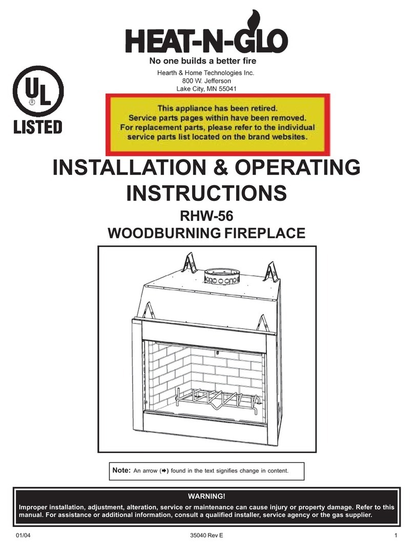 Heat & Glo RHW-56 Installation & operating instructions Heat & Glo RHW-56 Installation & operating instructions