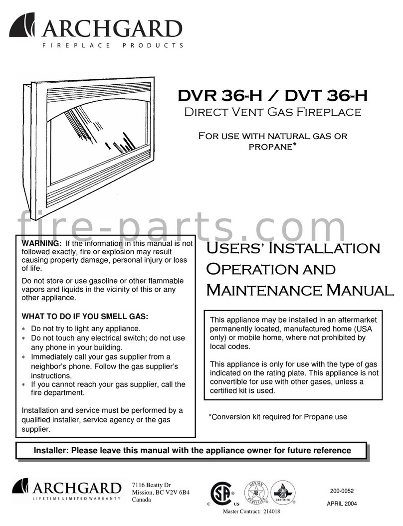 Archgard DVR 36-H User's installation, operation and maintenance manual