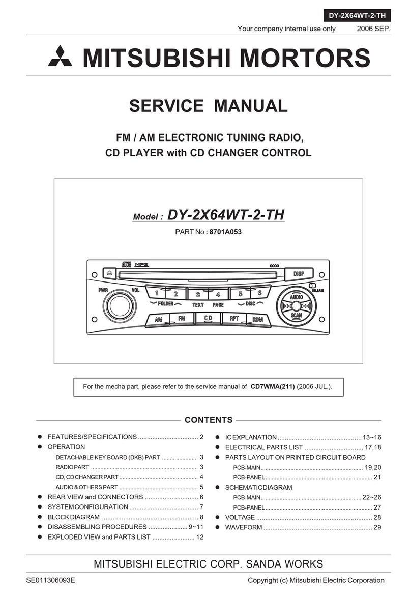 Mitsubishi DY-2X64WT-2-TH Service manual