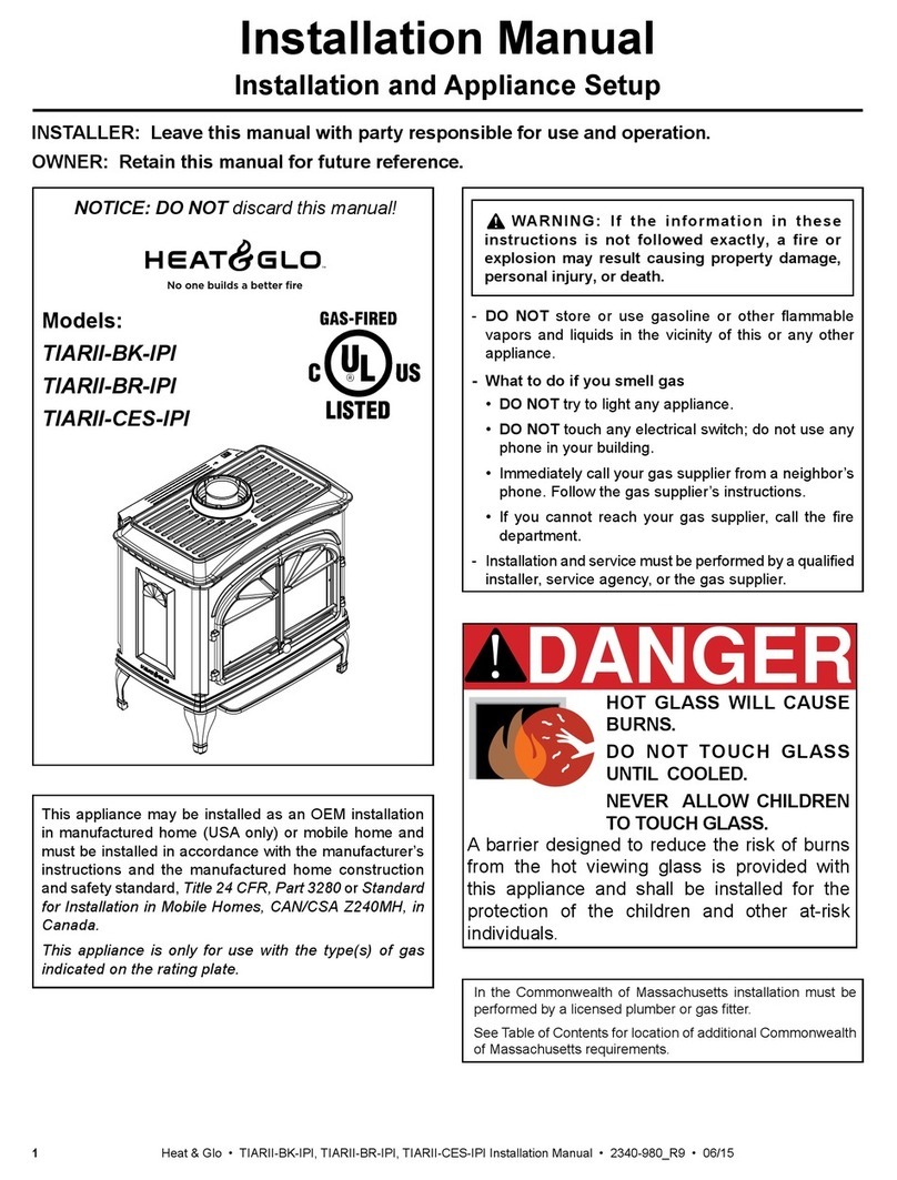 Heat & Glo TIARII-BR-IPI installation manual Heat & Glo TIARII-BR-IPI installation manual