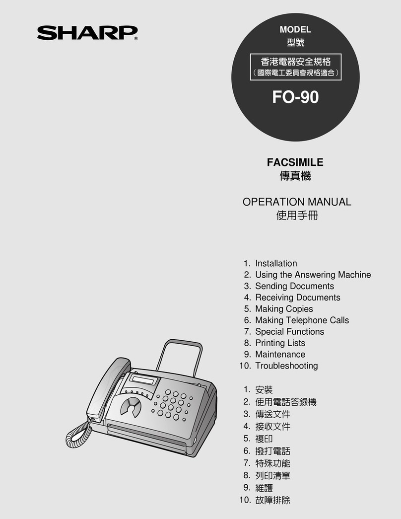 Sharp FO-90 User manual