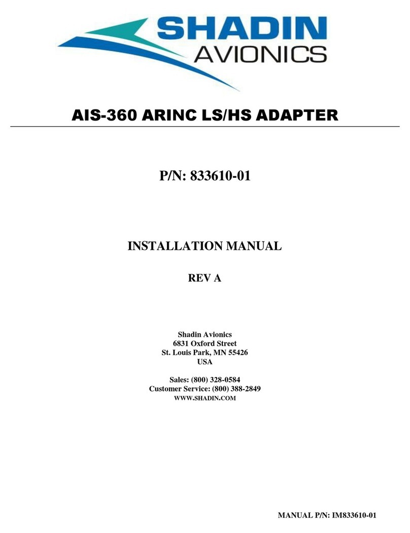 Shadin Avionics AIS-360 ARINC installation manual