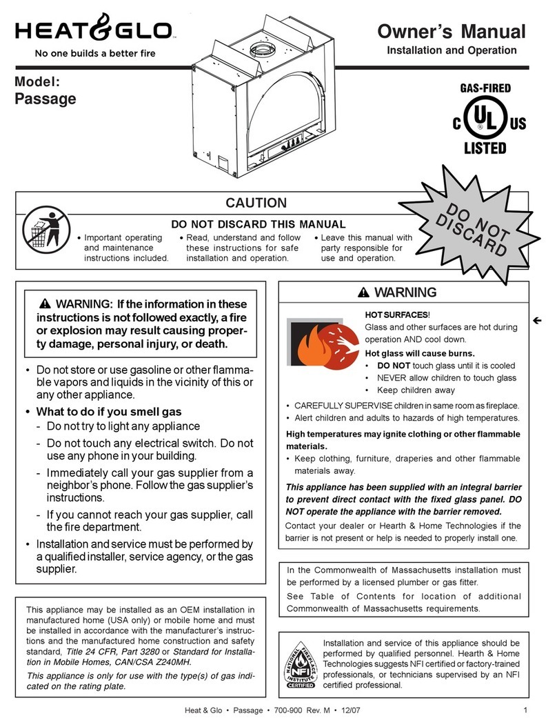 Heat & Glo Passage owner's manual