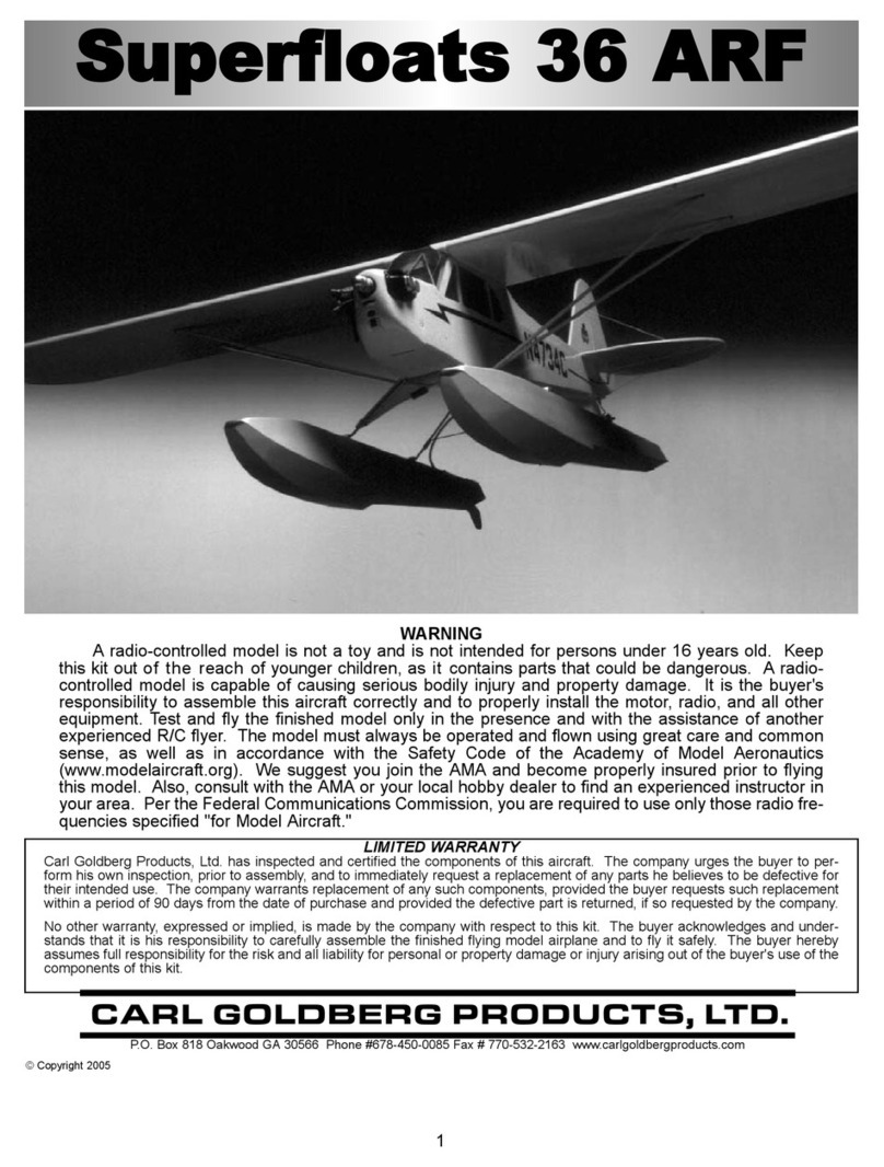 Carl Goldberg Products superfloats 36 ARF user manual Carl Goldberg Products superfloats 36 ARF user manual