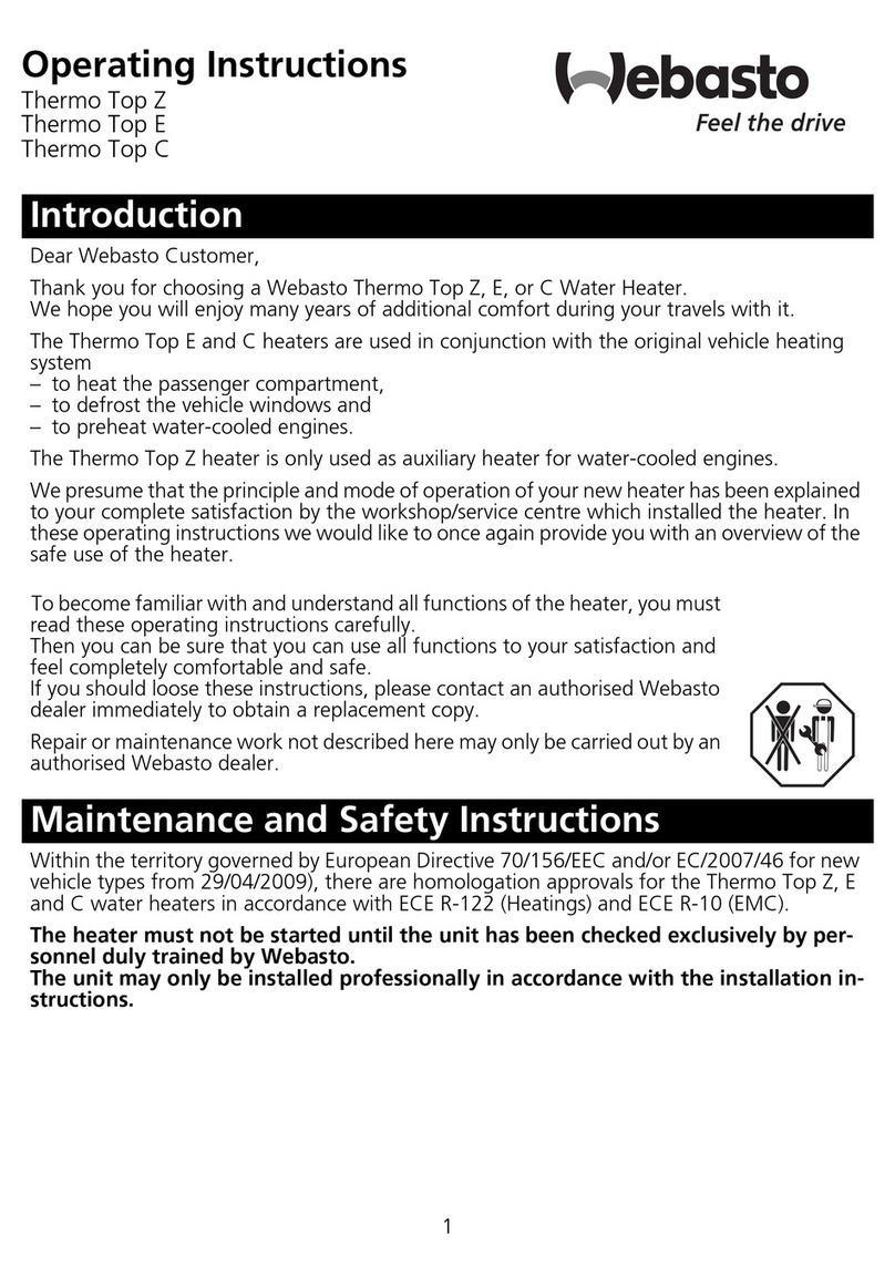 Webasto Thermo Top Z operating instructions Webasto Thermo Top Z operating instructions