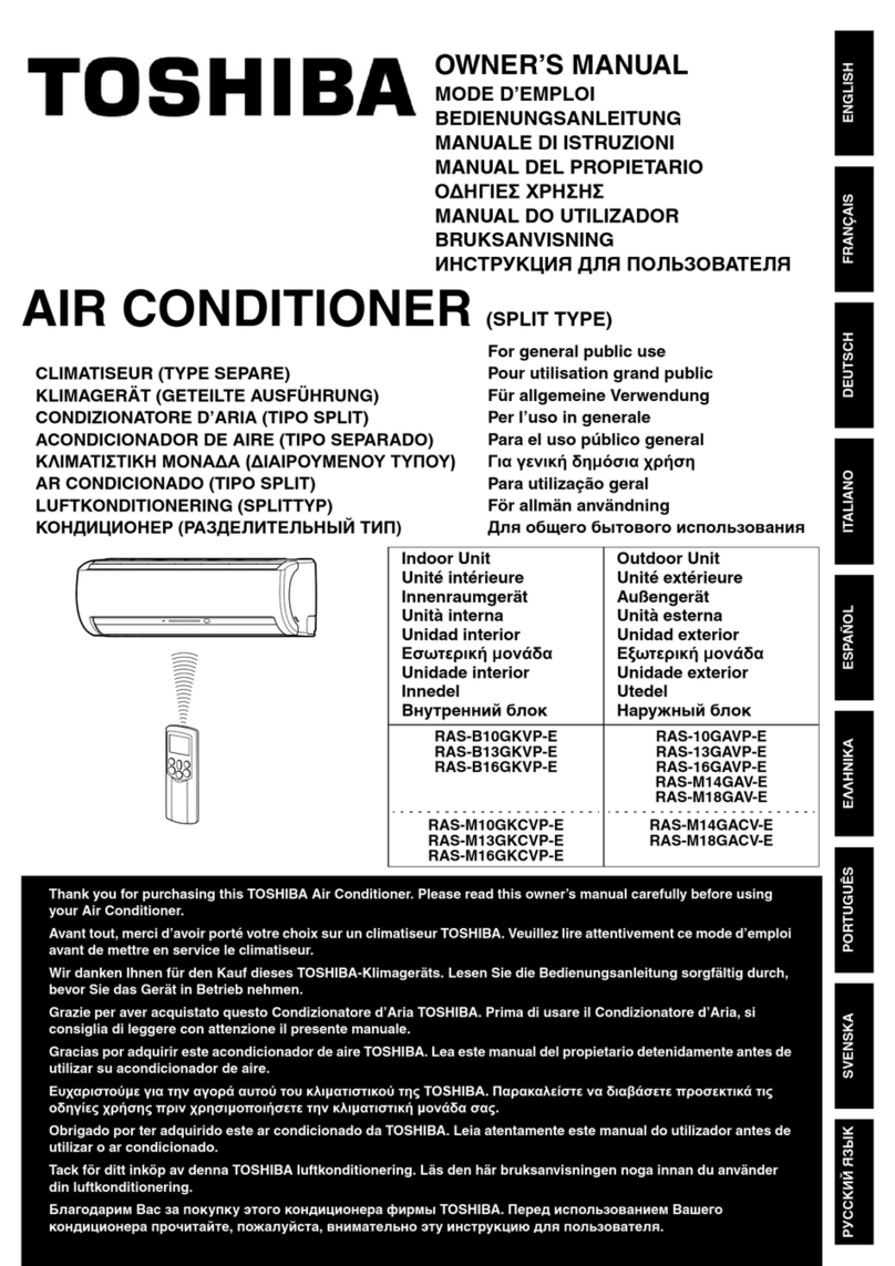 Toshiba RAS-B13GKVP-E User manual