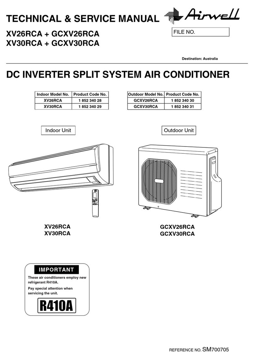 Airwell XV26RCA Operating manual