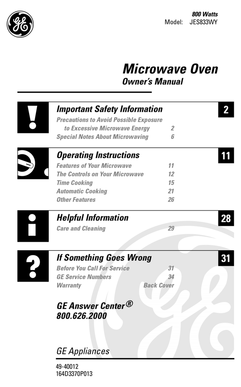 GE JES833WY User manual GE JES833WY User manual