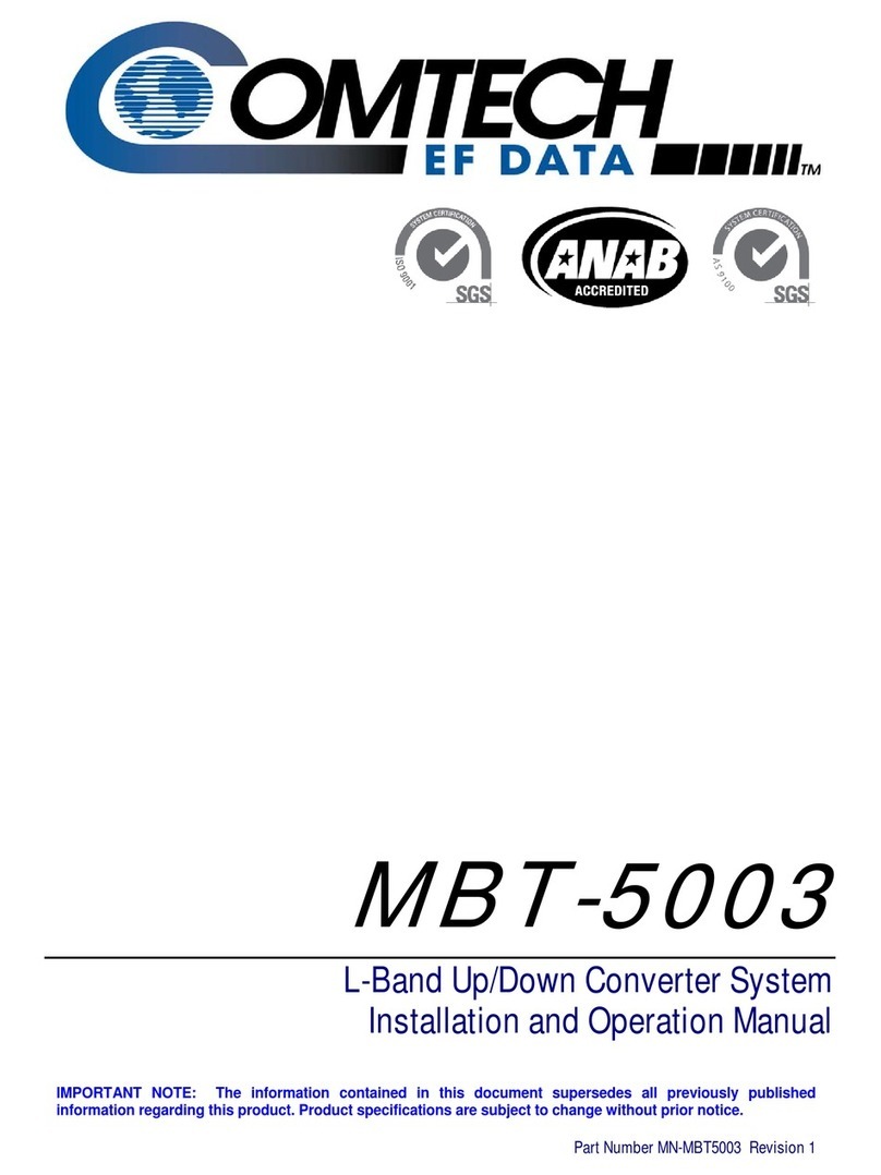 Comtech EF Data MBT-5003 User manual