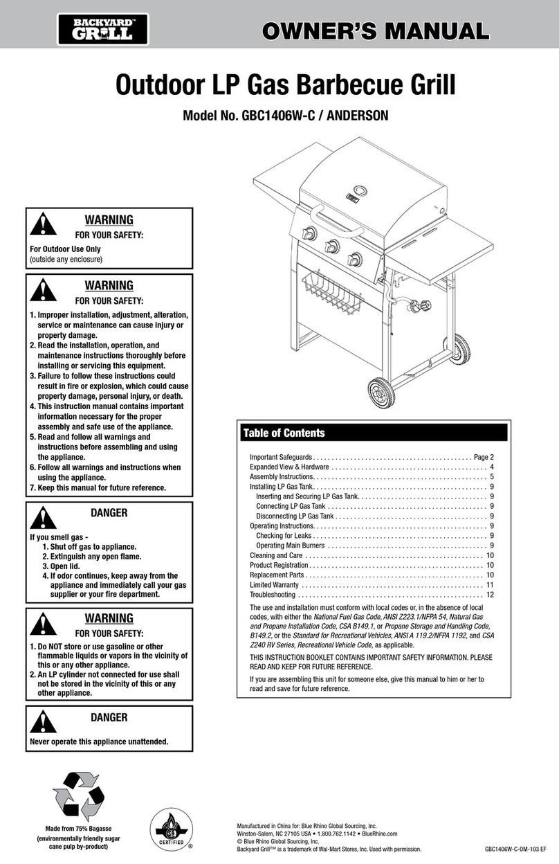 Backyard GBC1406W-C User manual