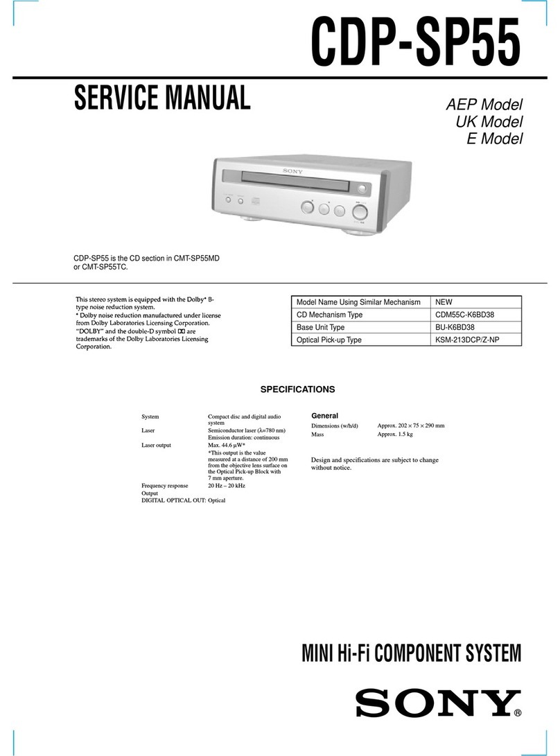 Sony CDP-SP55 Service manual