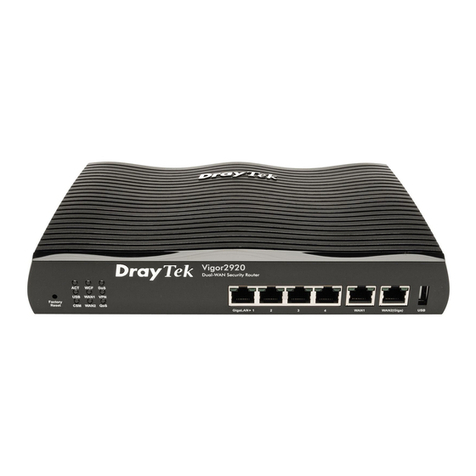 Draytek Vigor2920n User manual Draytek Vigor2920n User manual