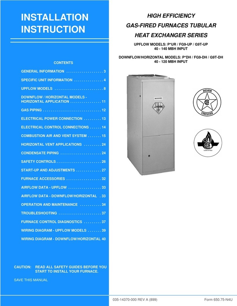 York P*UR 40 User manual