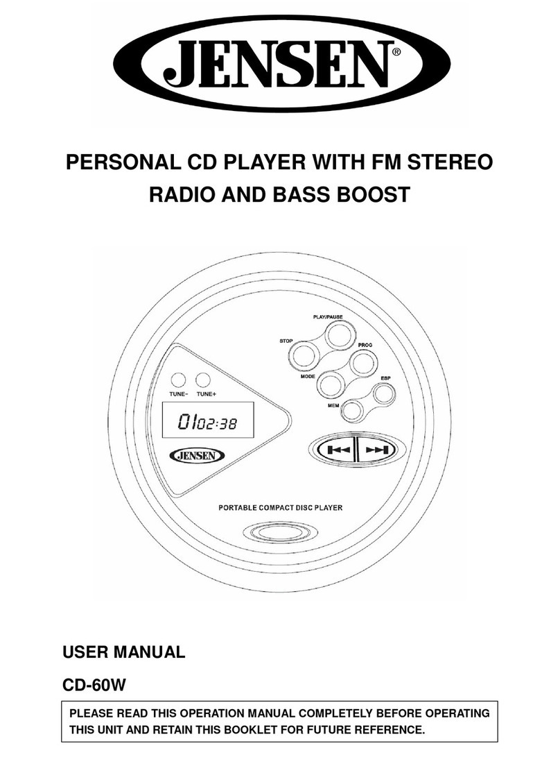 Jensen CD-60W user manual