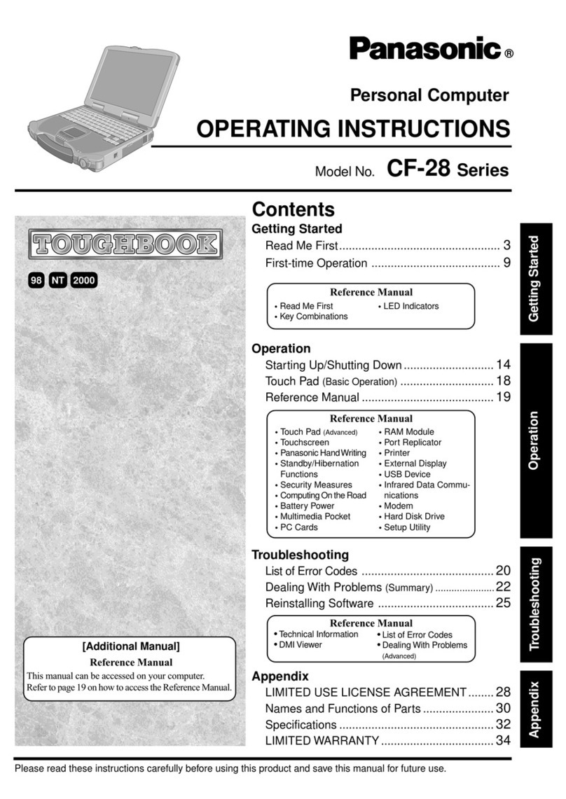 Panasonic Toughbook CF-28 Series User manual Panasonic Toughbook CF-28 Series User manual