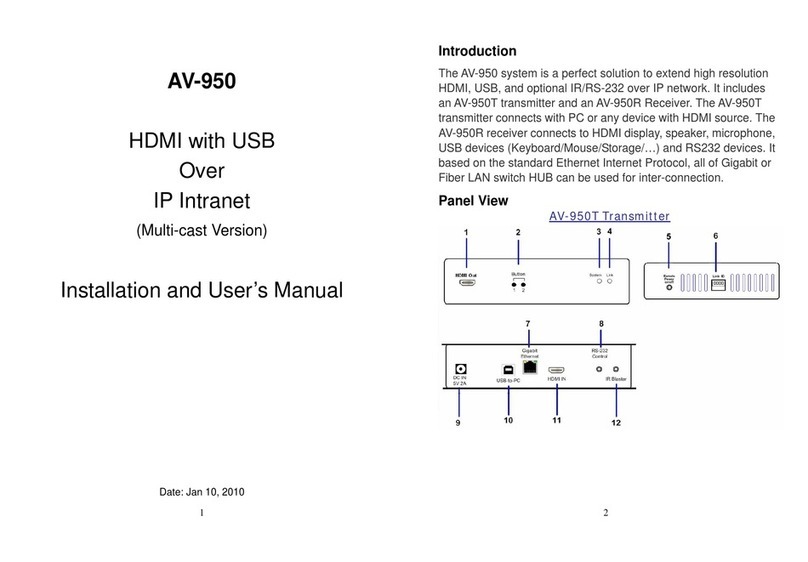 Beacon AV-950R Installation and user manual
