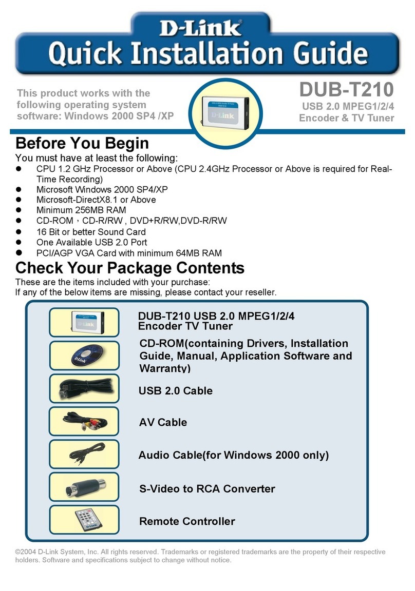 D-Link DUB-T210 User manual