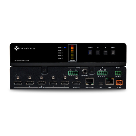 Atlona AT-UHD-SW-52ED User manual
