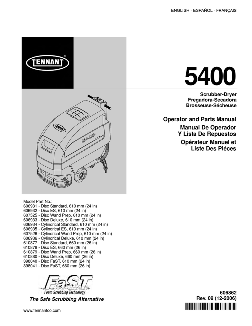 Tennant 5400 Operator and parts manual